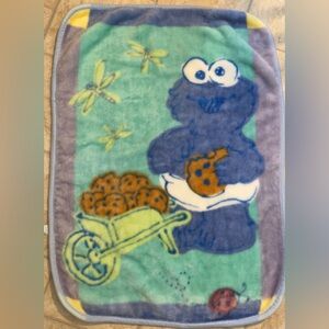 2005 Sesame Beginnings baby cookie monster baby blanket